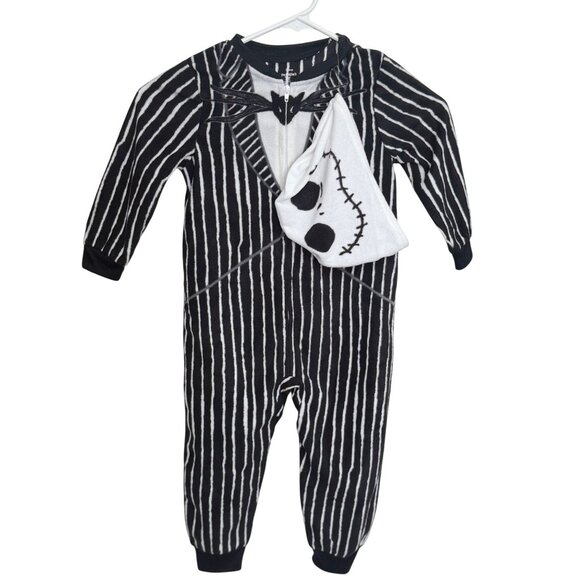 Disney The Nightmare Before Christmas Jack Skellington Fleece Pajama Costume 3T - Picture 1 of 6
